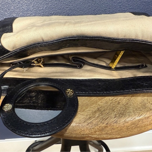 Tory Burch Screwhead Black Crossbody Bag with Mixed Metal Hardware - Picture 10 of 11